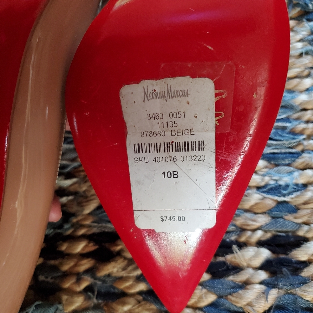 VEUC CHRISTIAN LOUBOUTIN So Kate Pumps Heels 120 Nude Patent Beige 40 8.5 9 9.5 - Picture 13 of 14